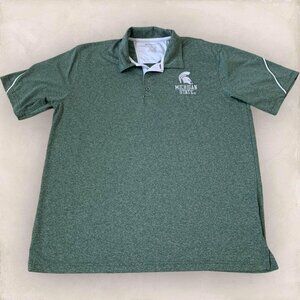 Michigan State Spartans Champion Polo Golf Shirt Men’s Size XL Green MSU